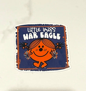 Little Miss War Eagle sticker