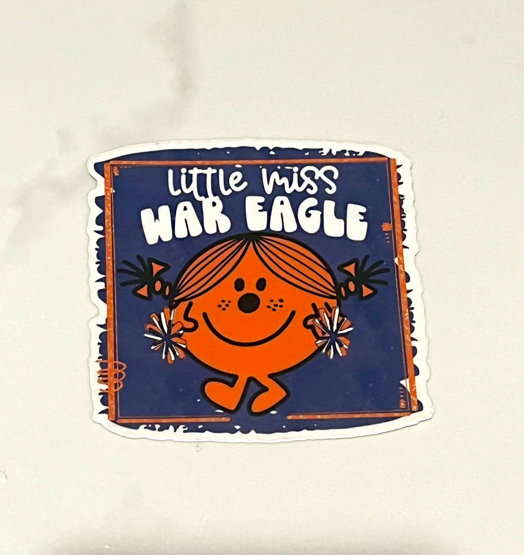 Little Miss War Eagle sticker