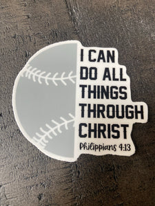 I can do all things through Christ baseball